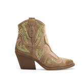 Europeon Union Women Beige Chamois Half Boot #3402